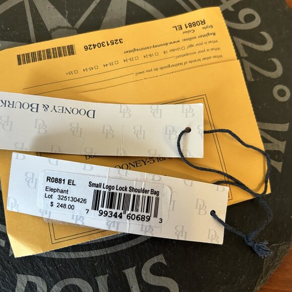 Dooney & Bourke Small Logo Lock Shoulder Bag - Elephant - Picture 10 of 10